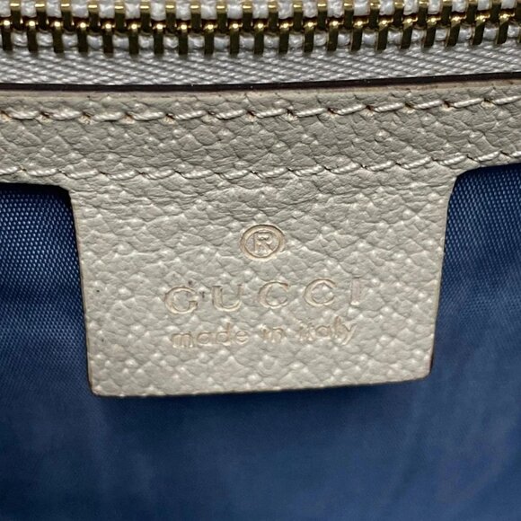 Auth GUCCI Sylvie 524405 Cream Leather Shoulder Bag - Picture 14 of 15